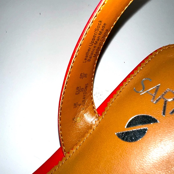 SARTO Braided Red Slingback Sandals Sz 8 NWOT - Picture 4 of 6